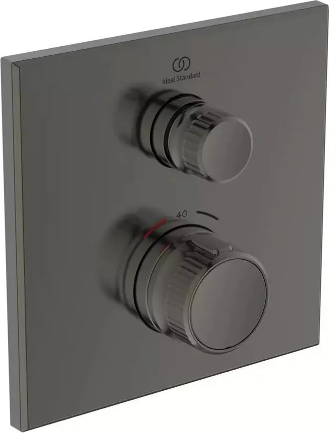 Baterie dus incastrata Ideal Standard Ceratherm Navigo patrata gri Magnetic Grey fara corp ingropat