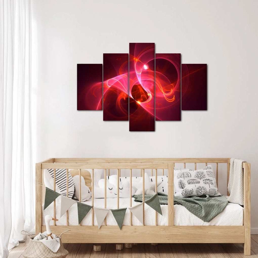 Tabloul modern cu abstacție roz (150x105 cm)