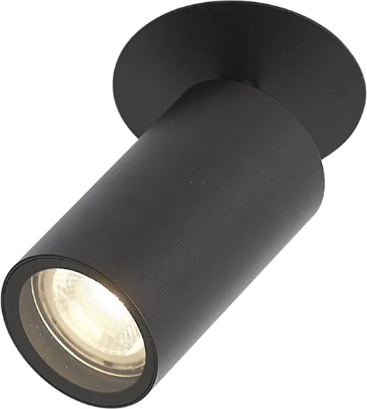 Spot încastrat modern negru GU10 50mm IP44 - Chels