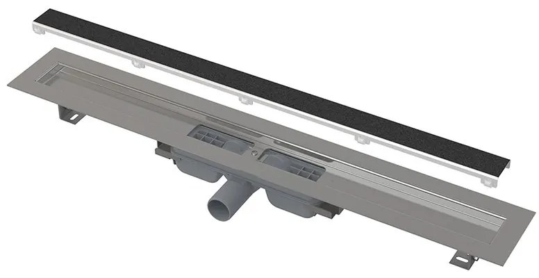 Set rigola de dus cu capac faiantabil, AlcaPlast, APZ115 MARBLE LOW 85 cm