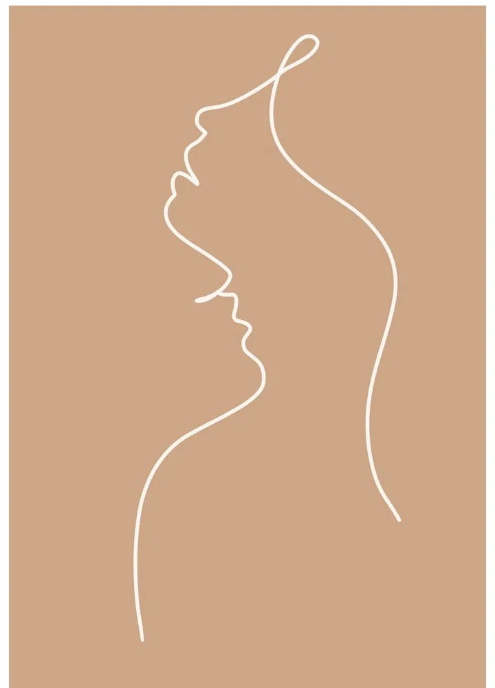 Poster 29x41 cm Lovers Line Art – Veronika Boulová