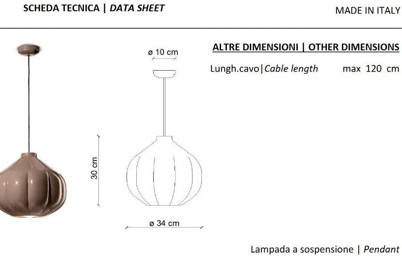 Pendul ceramic design italian realizat manual AFOXÉ Large