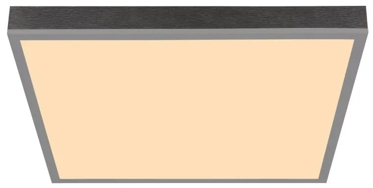 Plafoniera LED aluminiu argintiu, MDF gri DORO 45x45cm