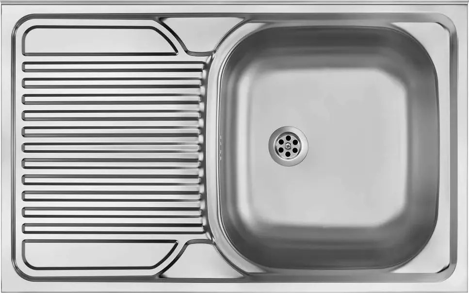 Chiuveta Deante Tango inox satinat cu cuva orientata pe dreapta 80x50 cm