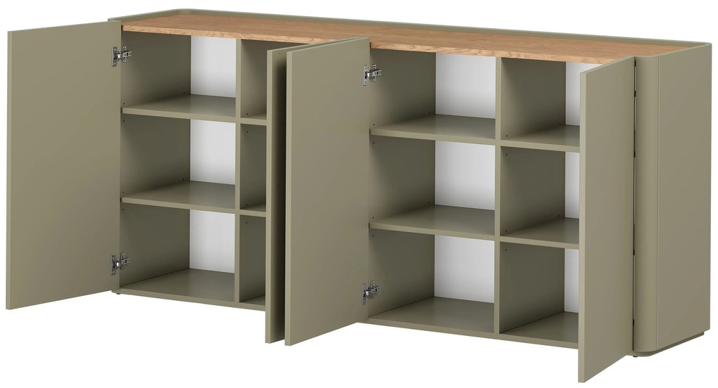 Comodă Elivo 200 cm - eucalipt / stejar baltic dune