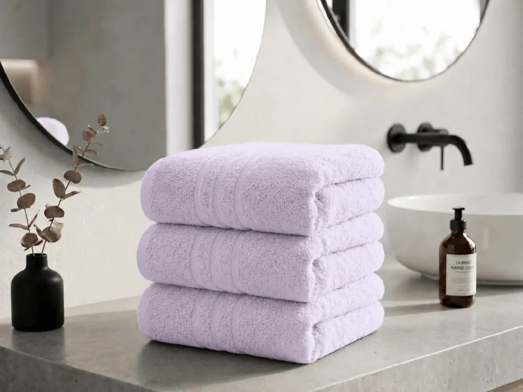 Prosop CLASSIC COLOR 50 x 100 cm lavanda, 100% bumbac