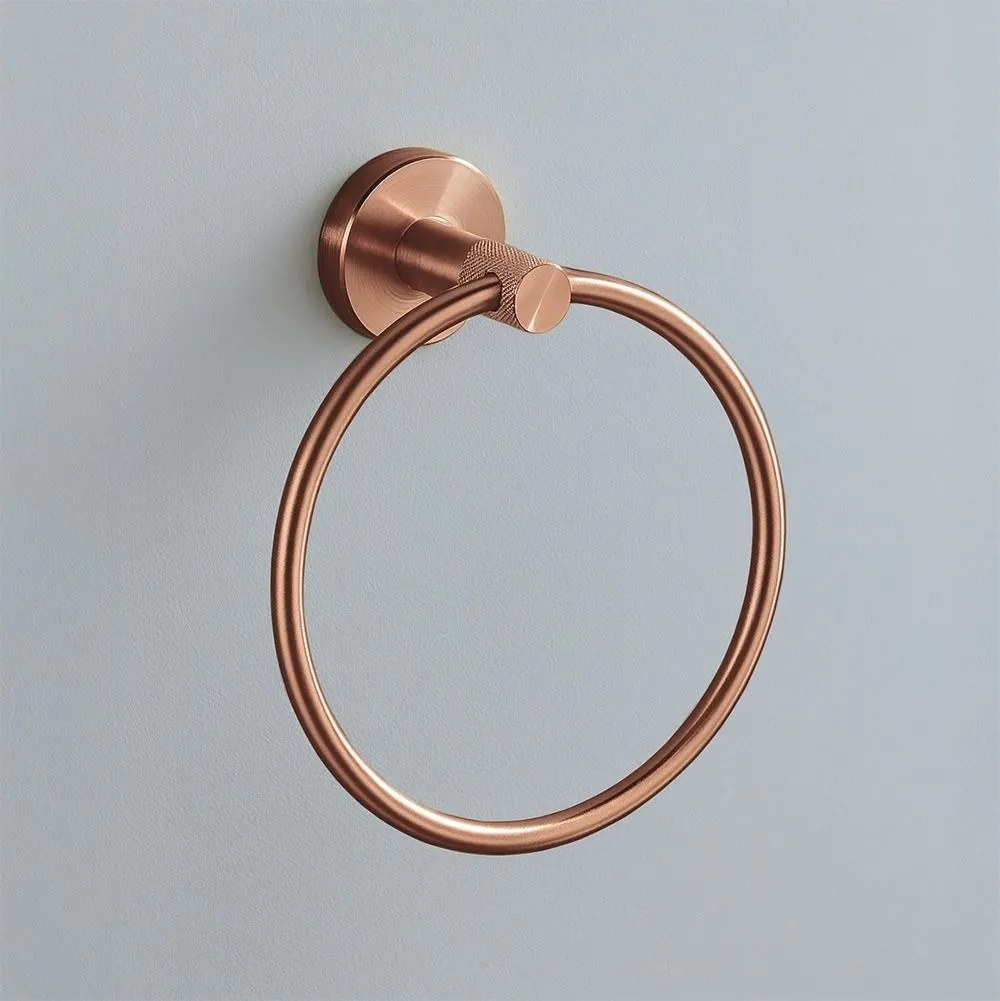 Cuier de baie Ring 6610 Modern Brush Copper