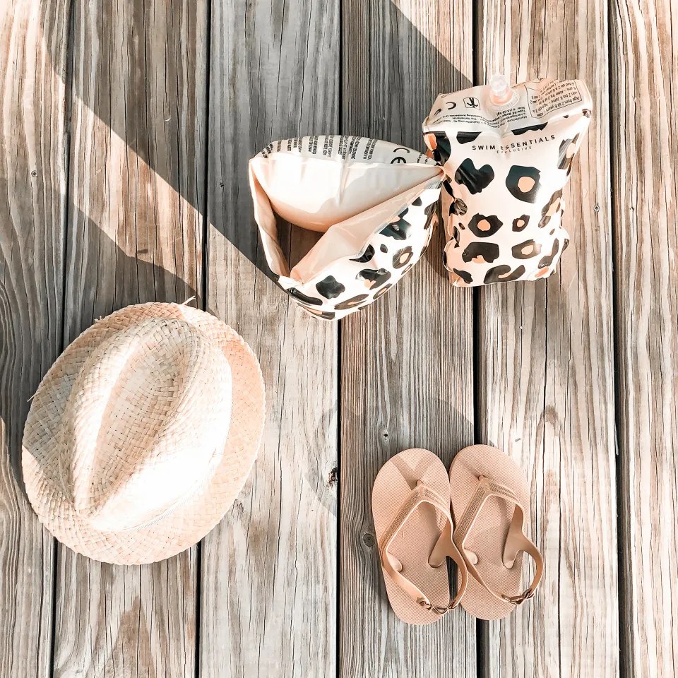 Aripioare înot leopard bej