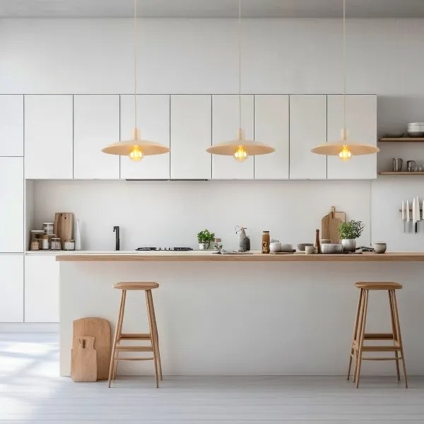 Lustră pe cablu ASTRA 1xE27/15W/230V d. 41 cm bej