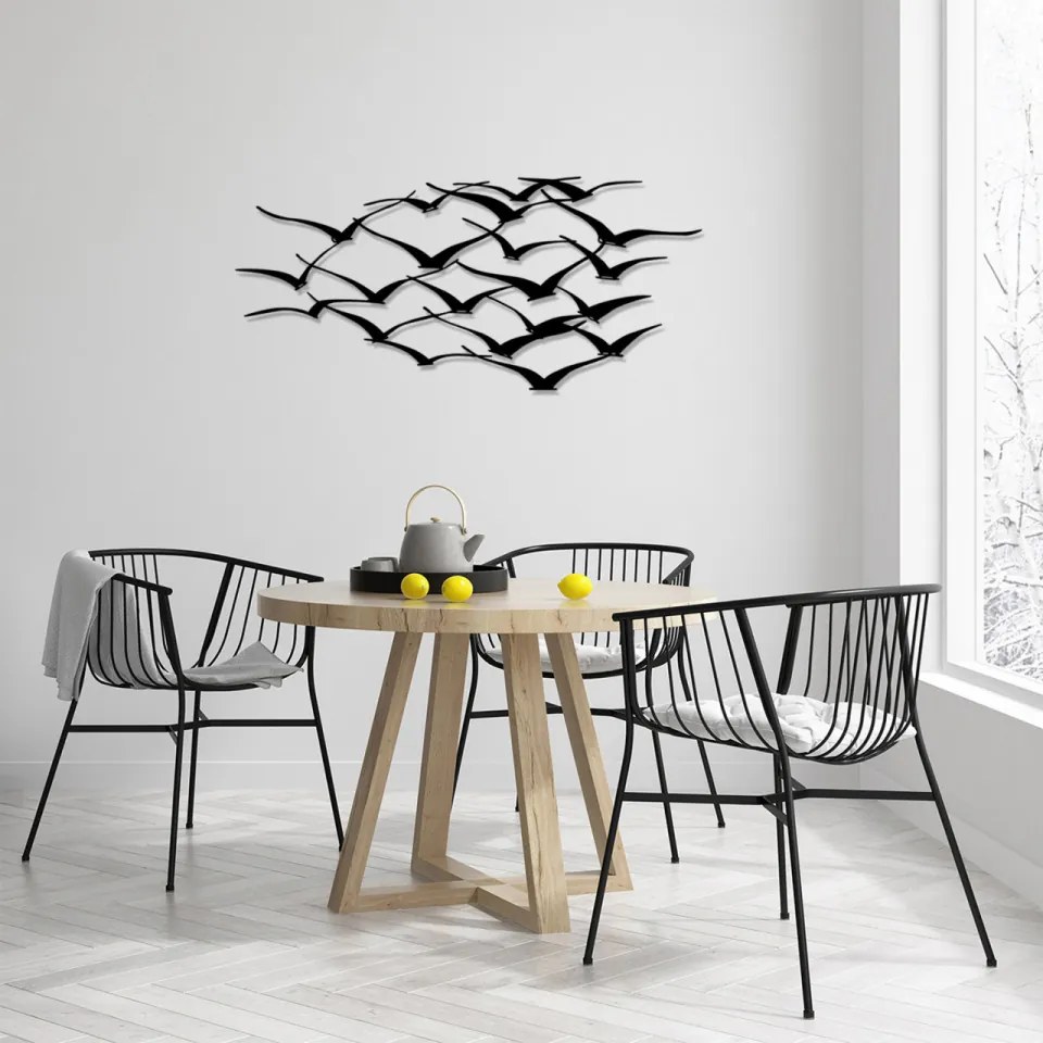 Accesoriu Decorativ de Perete Herd Of Birds, Metal