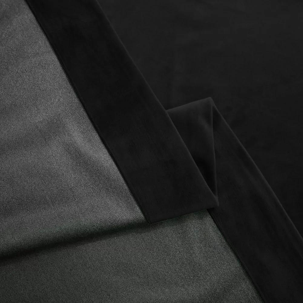 Draperie din catifea blackout cu rejansa transparenta cu ate pentru galerie, Madison, densitate 700 g/ml, Deep Black, 1 buc