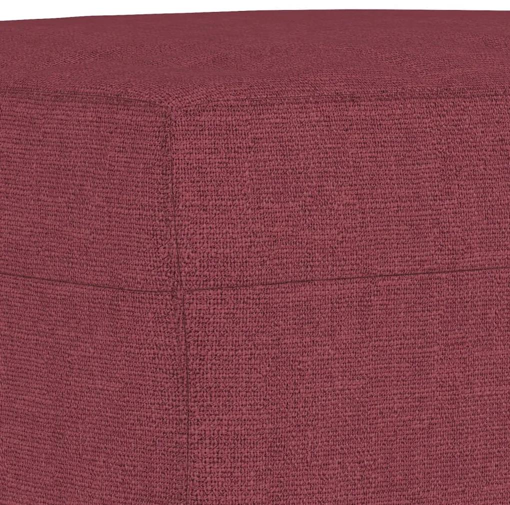 Taburet, rosu vin, 60x50x41 cm, material textil Bordo, 60 x 50 x 41 cm