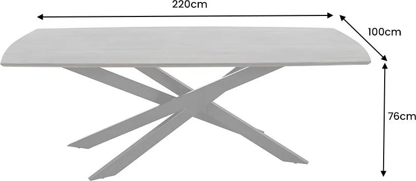 Masa de sufragerie, Lemn de mango, Maro inchis, SIGNUM 220cm