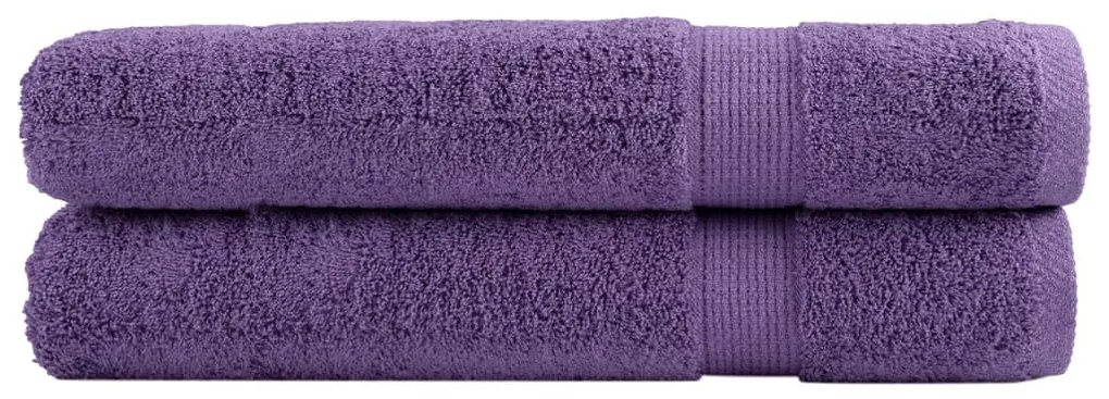 vidaXL Prosoape de saună premium SOLUND 2 buc. violet 80x200 cm 600gsm