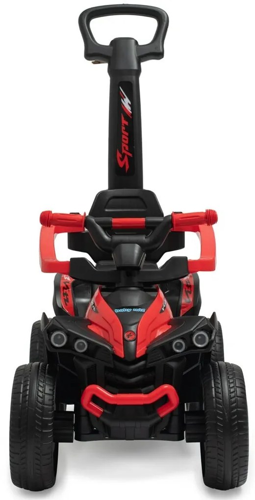 Baby Mix Tricicletă pentru copii cu bară deghidare Mega Prime EVA, roșie