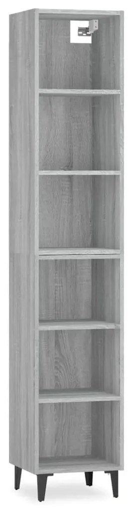 Dulap inalt, gri sonoma, 34,5x32,5x180 cm, lemn prelucrat