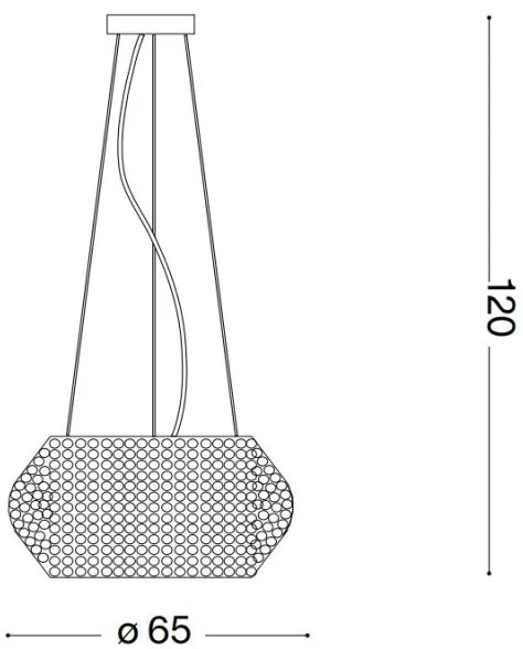 Lustră de cristal pe cablu Ideal Lux PASHA 14×E14/40W/230V