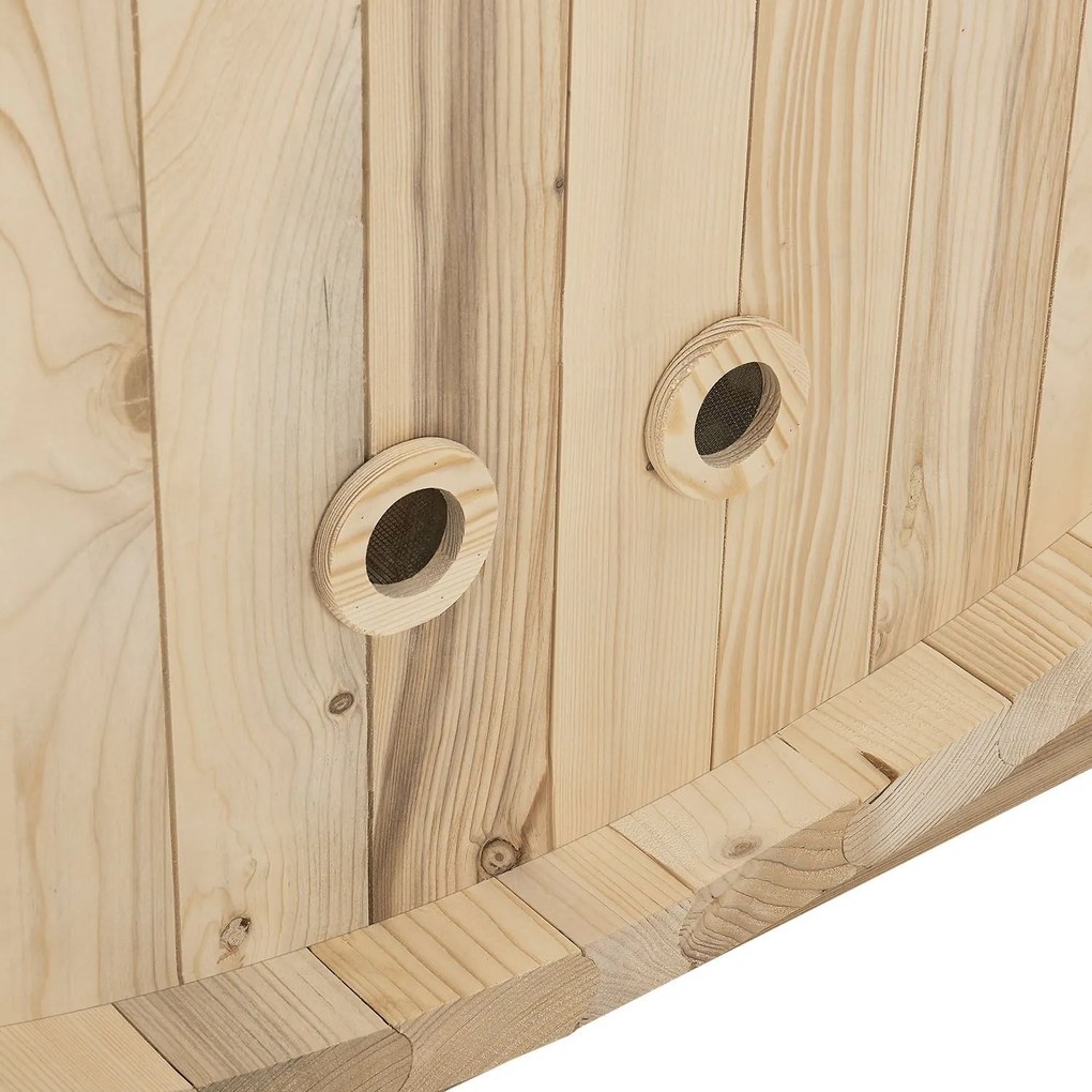 Vonkajšia sudová sauna Spitzbergen M dĺžka 120 cm priemer 190 cm (3,6 kW)