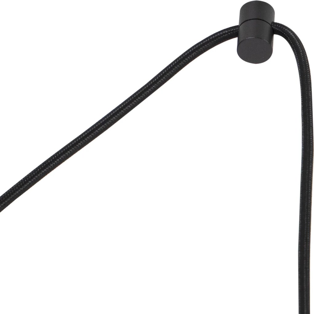 Cavalux Pendant Lamp: Black Fitting, Brown Shade with White Interior, and Plug - 31.5cm