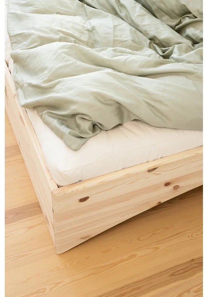 Pat matrimonial în culoare naturală din lemn de pin fără tăblie 160x200 cm Orbit – Karup Design