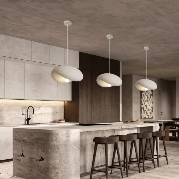 BRILAGI - Lampă suspendată pe cablu WABI SABI 1xE27/60W/230V Ø 40 cm albă