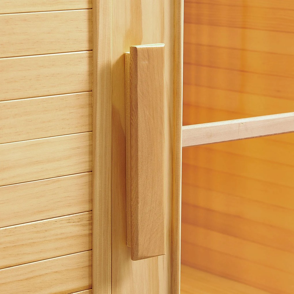 Infračervená sauna/ tepelná kabína Oslo s keramickými radiátormi a drevom Hemlock