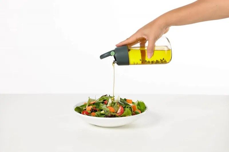 Oliviera Lekue 1010190, 8x17,4 cm, 400 ml, +4/+80 °C, Turnare usoara, Sticla, Verde