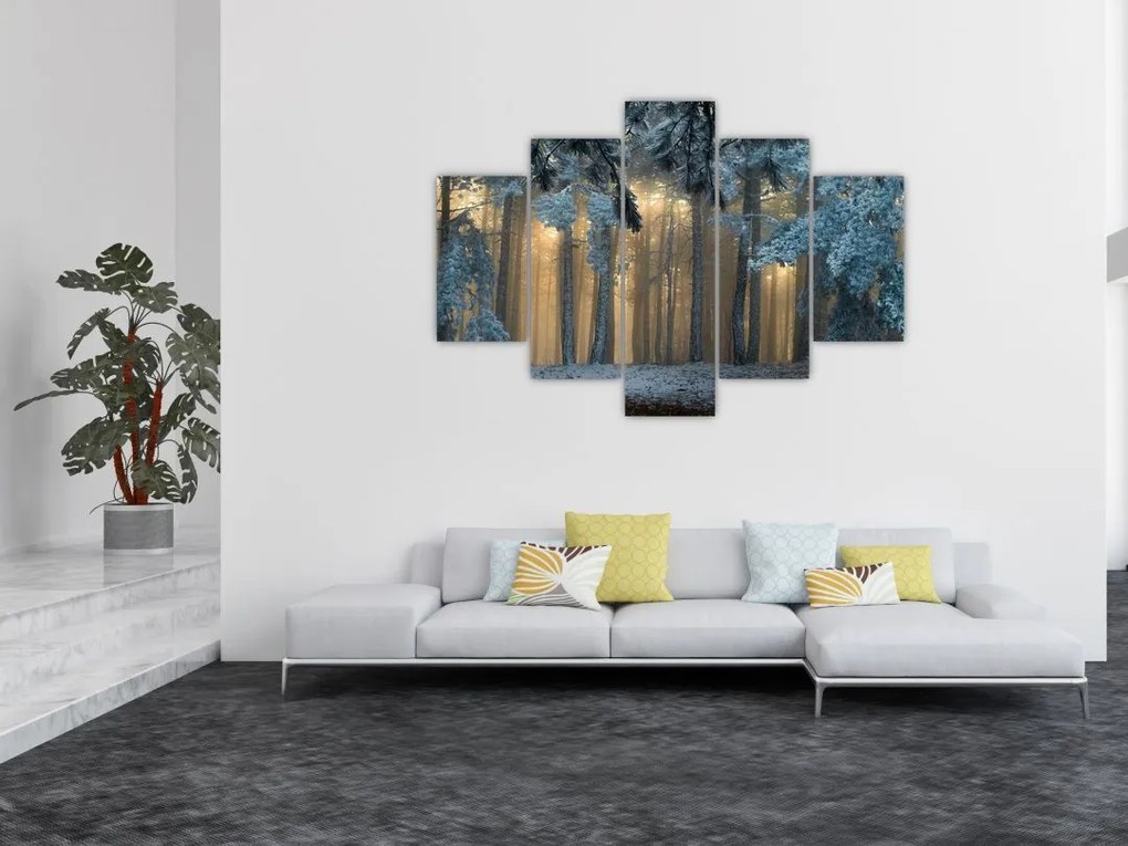 Tablou cu pădure înzăpezită (150x105 cm)