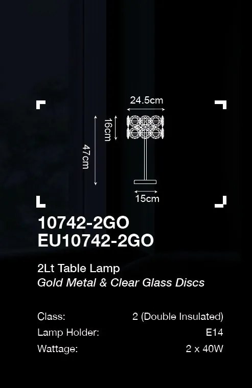 Veioza/Lampa de masa design elegant Belle 2LT