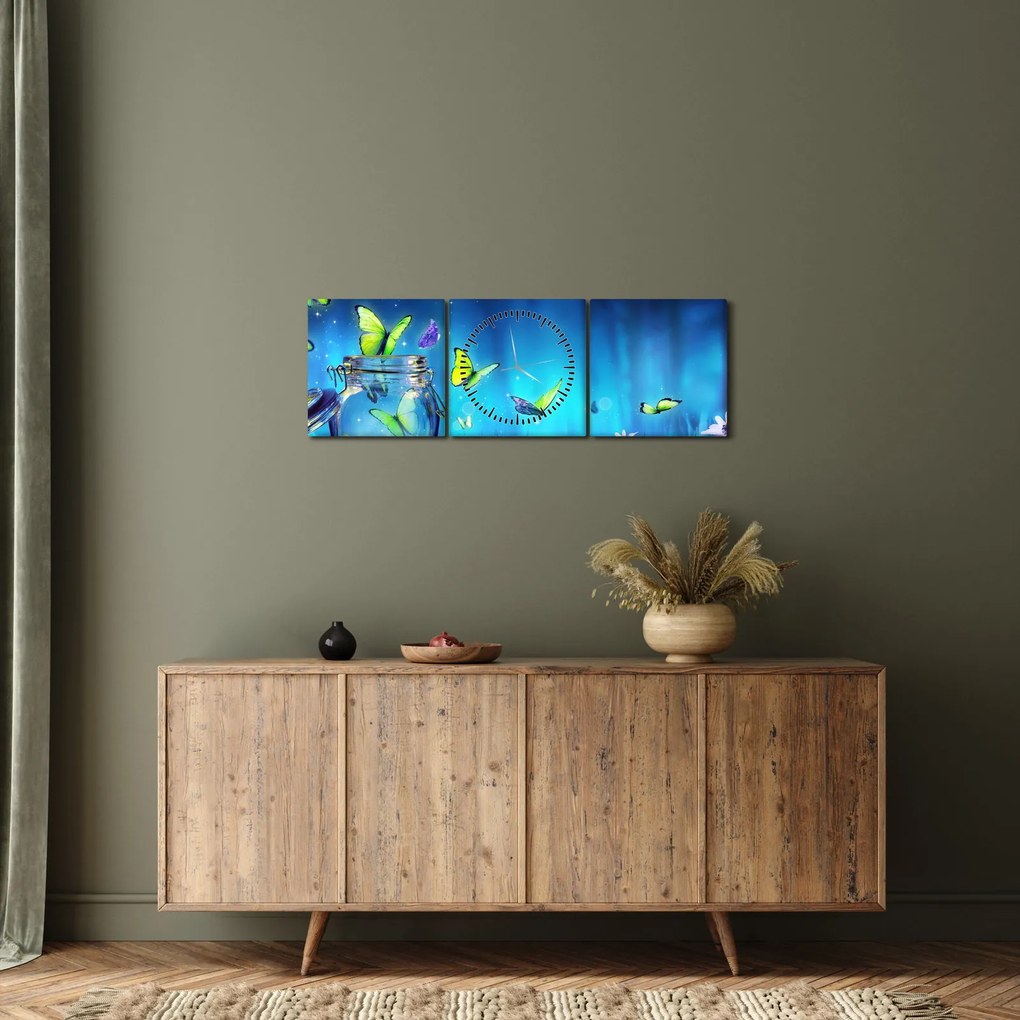 Tablou - Libertate (cu ceas) (90x30 cm)