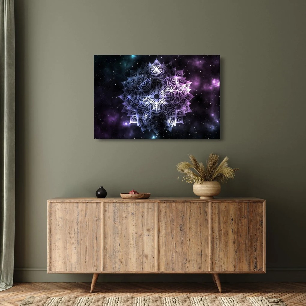 Tablou - Mandala Lotus în spațiu (90x60 cm)