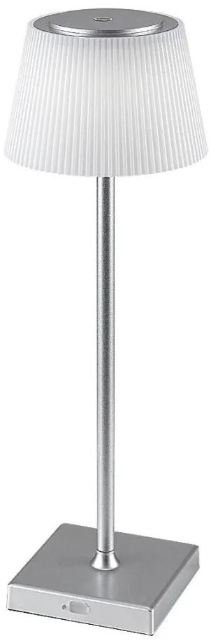 Lampă LED reîncărcabilă dimabilă de masă Rabalux 76013 TAENA 4W/3,7V IP44 argintiu