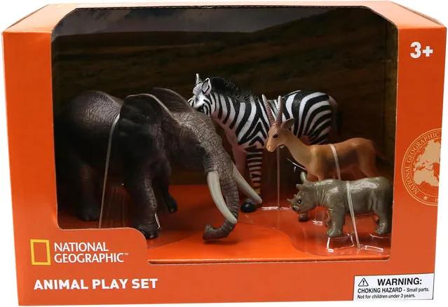 Set 4 figurine - Mamut, Rinocer, Zebra, Antilopa