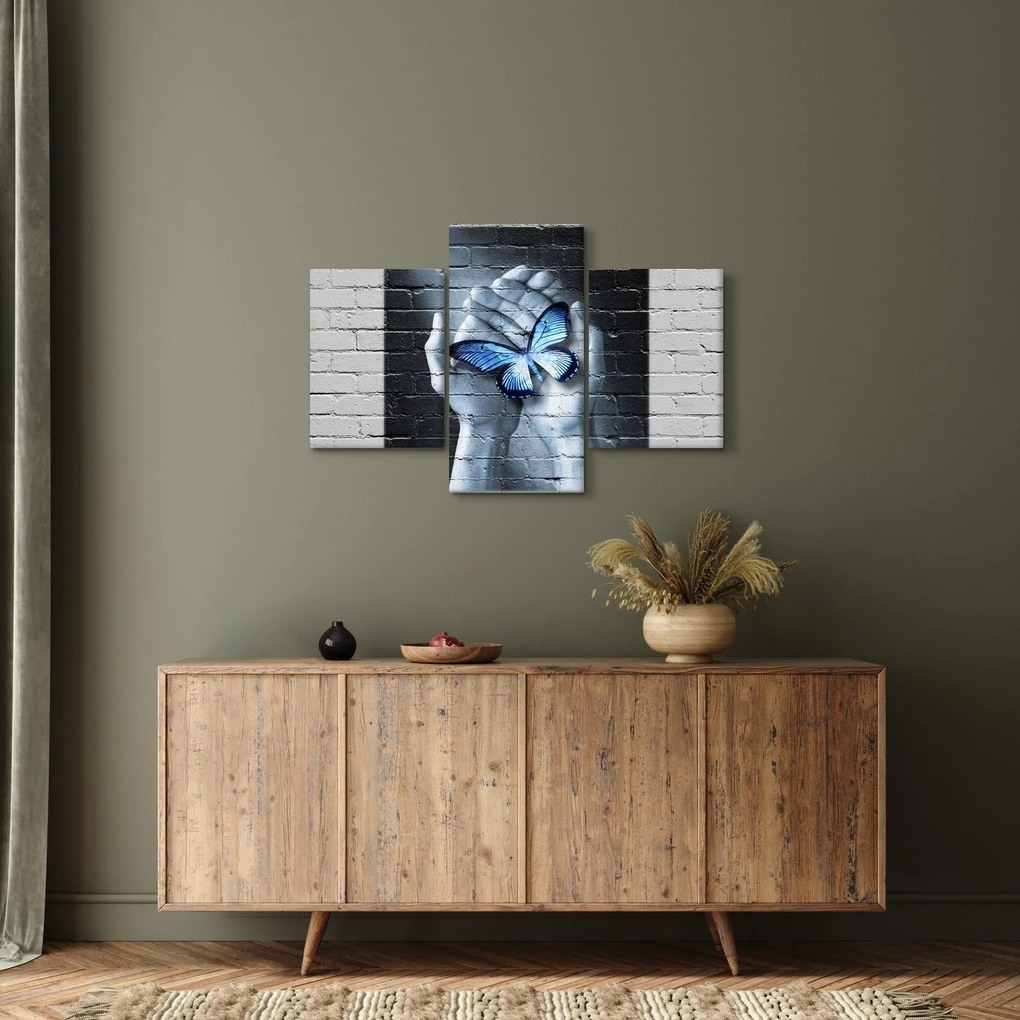 Tablou - Fluture pe perete (90x60 cm)