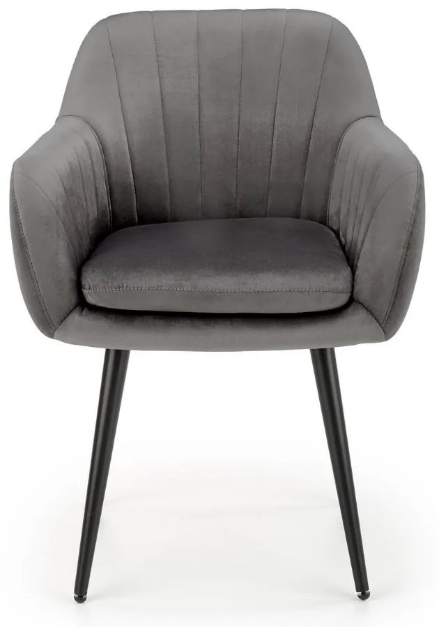 Scaun de bucaterie Shani, gri/negru