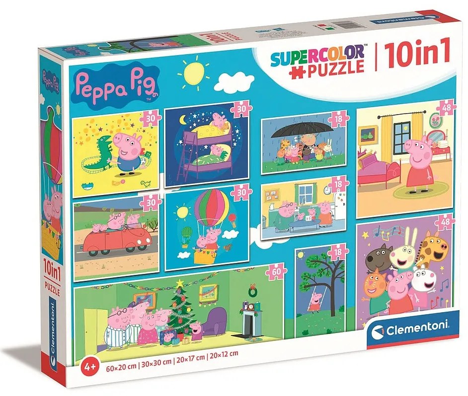 Purcelușa Peppa Life Puzzle 10 în 1 Clementoni