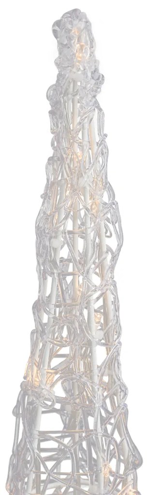 Brad de Crăciun transparent 60cm incl. LED IP44 - Coni