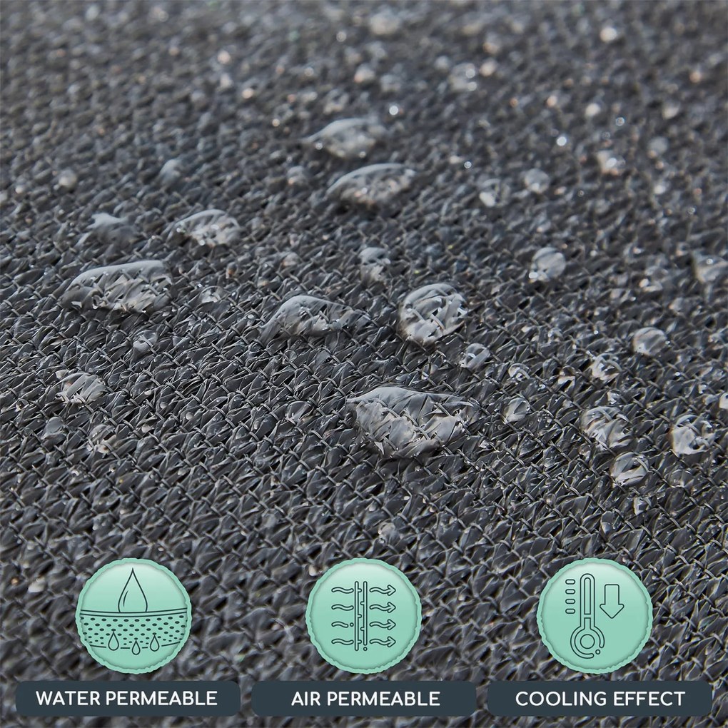 Parasolar dreptunghiular, 2 × 3 m, poliester