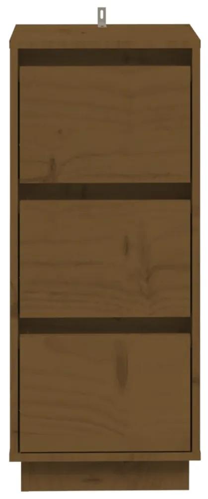 Servante, 2 buc., maro miere, 32x34x75 cm, lemn masiv de pin 2, maro miere