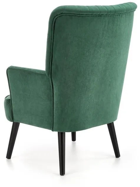 Fotoliu tapitat Delgado Velvet verde – H100 cm