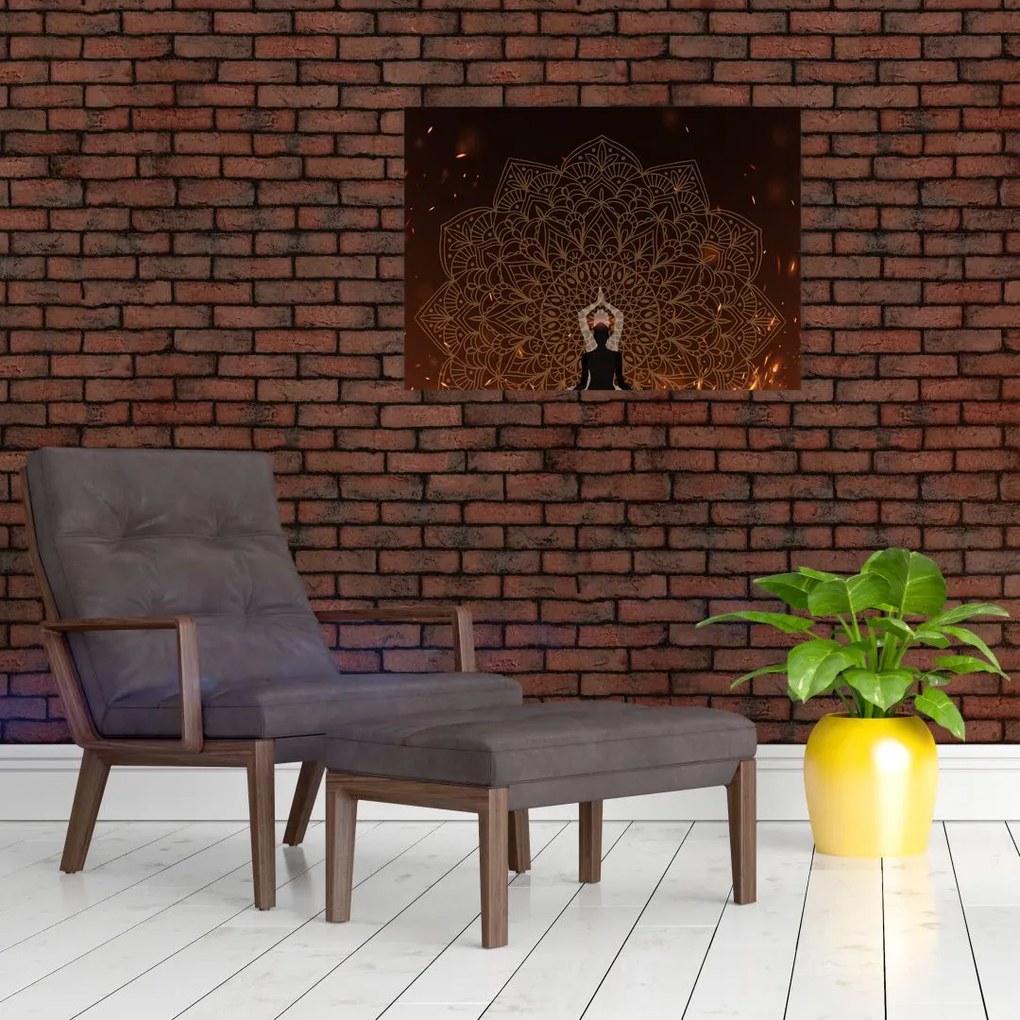 Tablou pe sticlă - Meditații (70x50 cm)