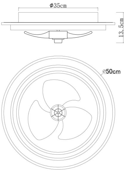 Globo 03655 - Ventilator de tavan cu LED dimabil BOZAN LED/32W/230V + telecomandă