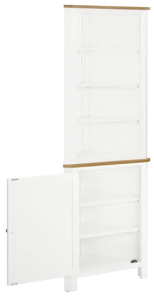 289214 vidaXL Dulap de colț, 59 x 36 x 180 cm, lemn masiv de stejar