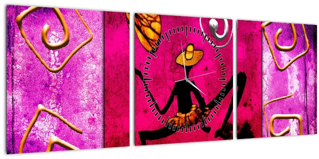 Tablou picturii istorice pe perete (cu ceas) (90x30 cm)