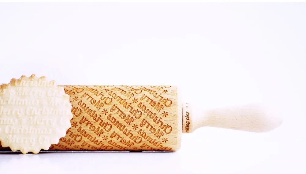 Sucitor din lemn cu detalii de Crăciun în relief Valek Merry Christmass