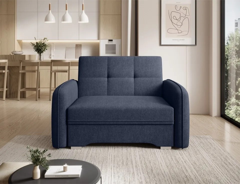 Canapea extensibila cu un loc, 102x109x84 cm, Laine 1, Eltap (Culoare: Gri / Poco 3)