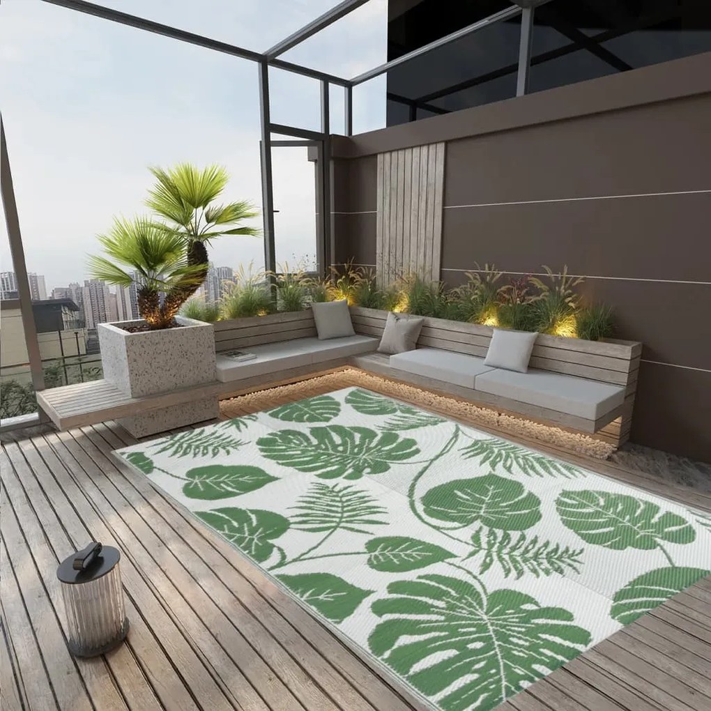 vidaXL Covor de exterior, ARAKIL verde, 190x290 cm, PP