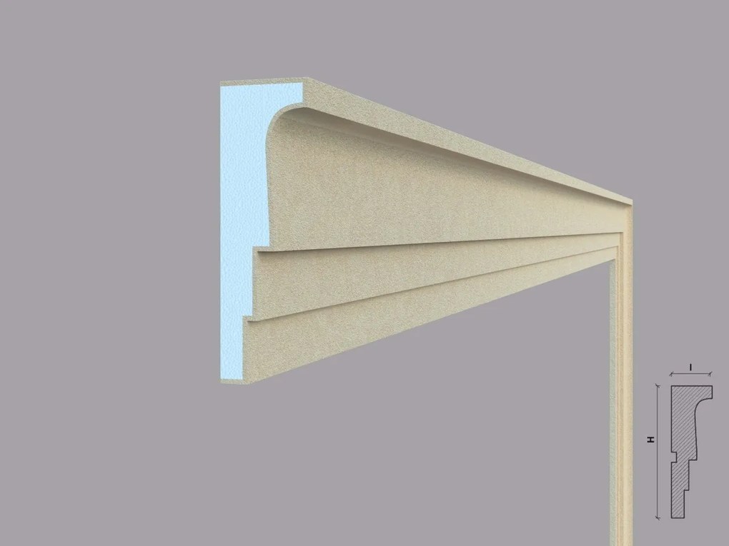 Ancadrament fereastra exterior FP119 dimensiuni 130x40x2000mm