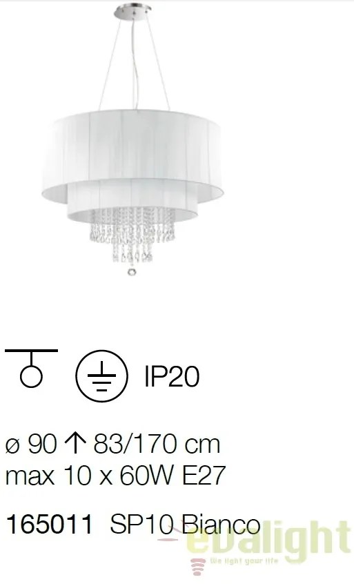 Candelabru clasic / Lustra design elegant OPERA SP10 bianco 165011