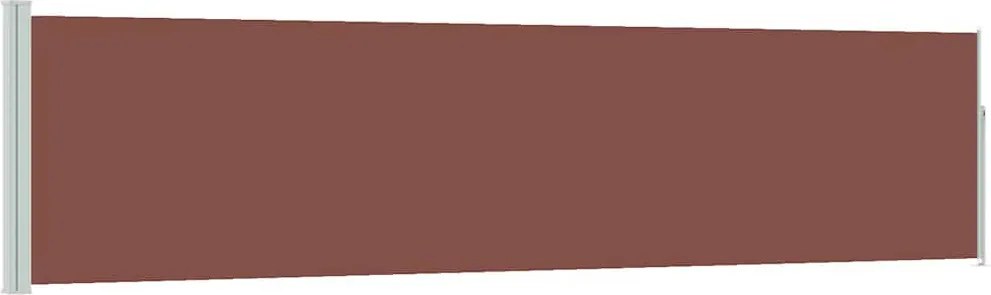vidaXL Copertină laterală retractabilă de terasă, maro, 120 x 500 cm